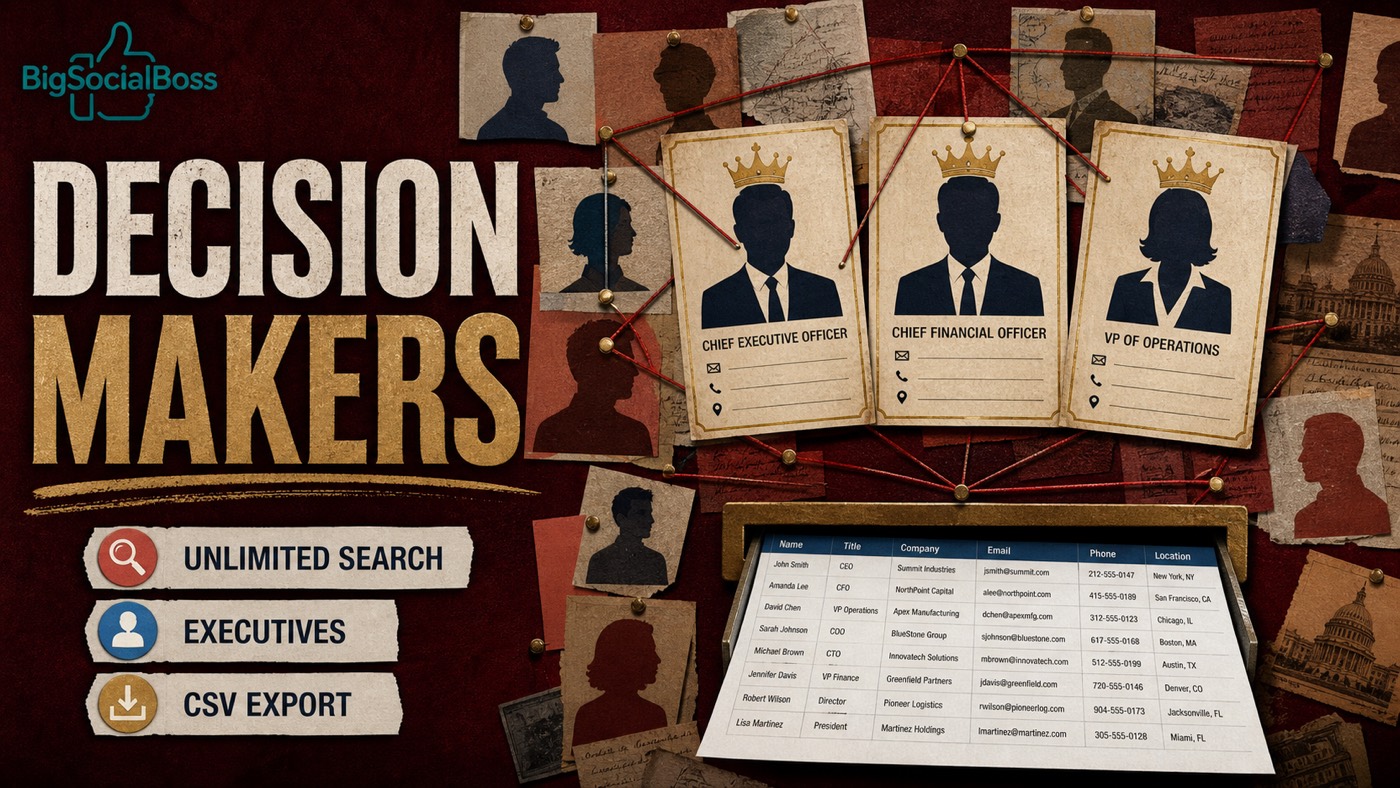 LinkedIn Sales Lead Finder Plugin: Find Executives & Decision Makers—Unlimited Monthly Searches + CSV Export