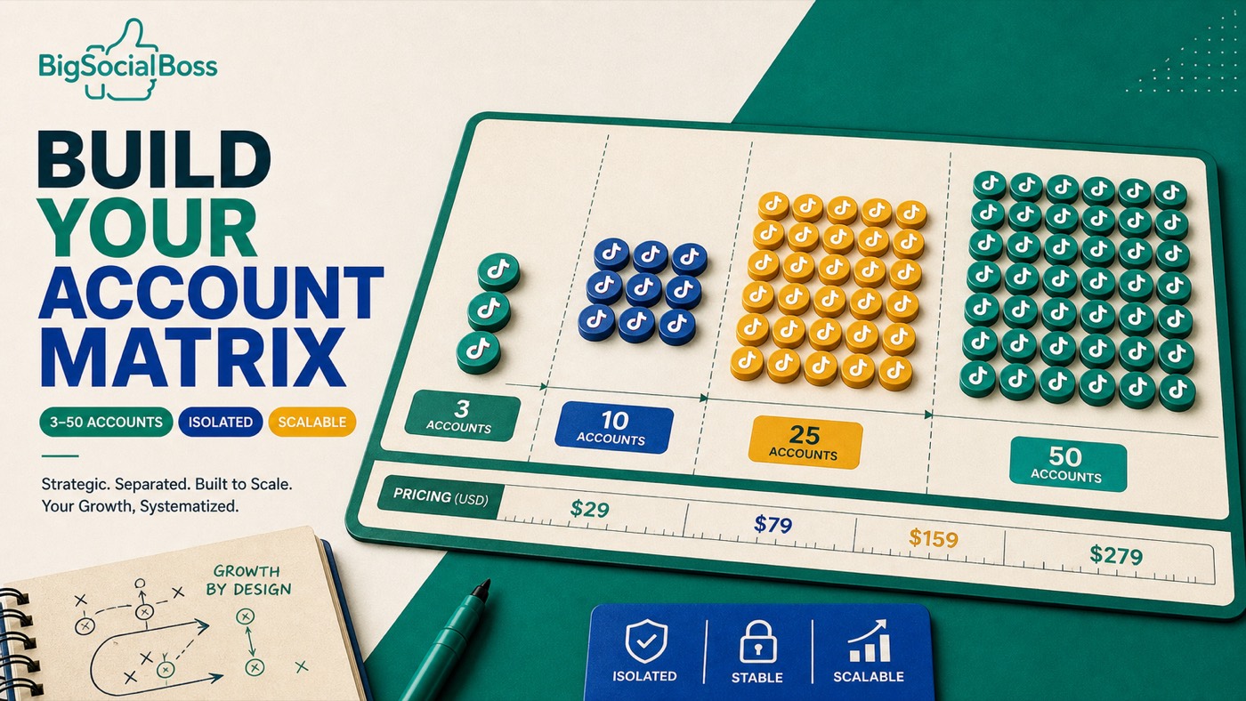 How to Build a TikTok Multi-Account Matrix: Pricing for 3–50 Accounts