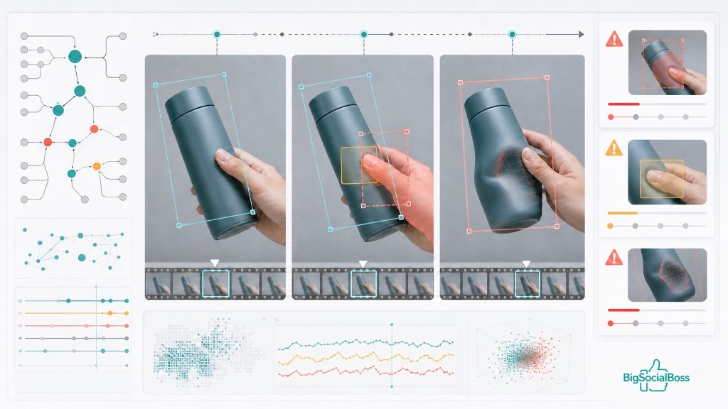 Frame-level labels: boxes on the object, the hand interaction, and the deformation